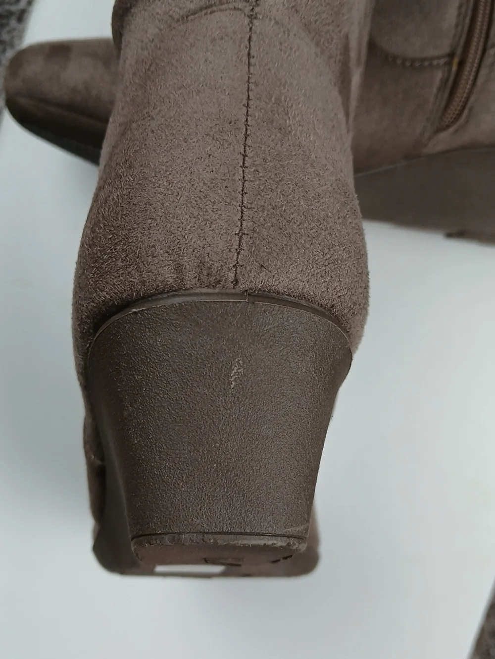 CL by Laundry Taupe Over-the-Knee Wedge Boots